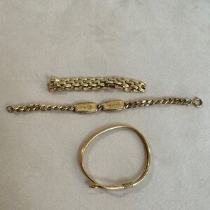 Gold Tone Bracelet Set